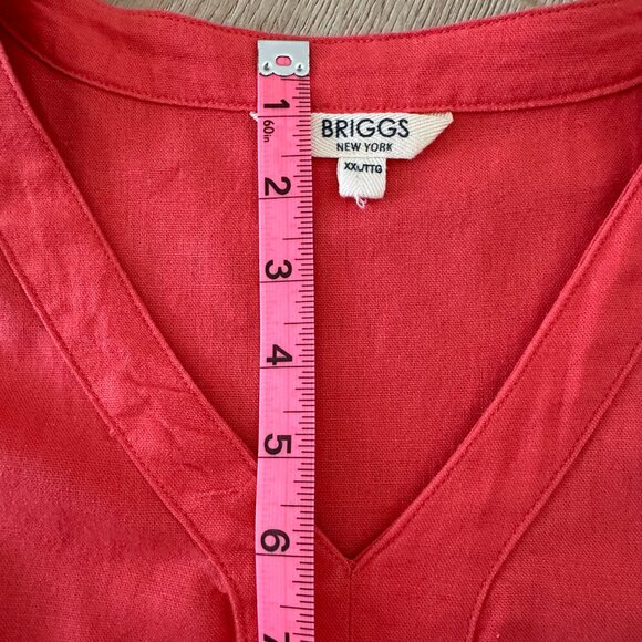 Linen Blend Tunic Dress sz XXL - Coral - Picture 11 of 13